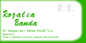 rozalia banda business card